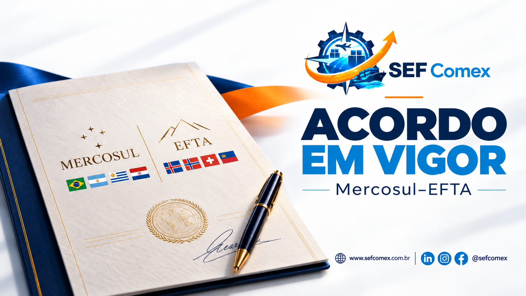 Acordo Mercosul EFTA conecta Brasil e Europa e cria novas oportunidades comerciais