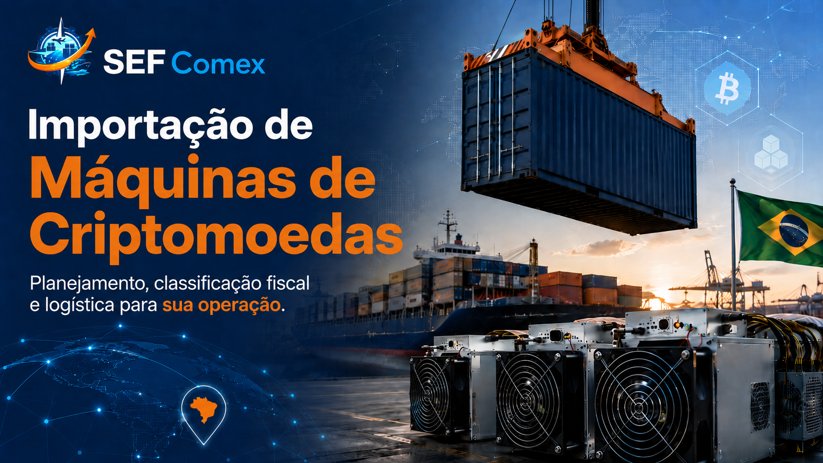 Importação de máquinas para mineração de criptomoedas no Brasil